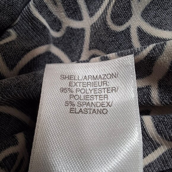 Vintage Liz Claiborne Fit & Flare Empire Midi Dress Size 14 V Collar 3/4 Sleeves - Picture 15 of 16